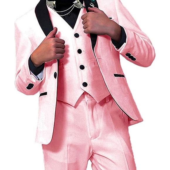 Other - Boys 3 piece pink and black suit. Blazer, vest and pants. Purchased on Amazon.